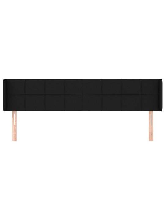 Galvgalis ar malām, 203x16x78/88 cm, melns audums
