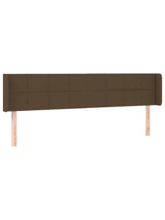 Galvgalis ar malām, 203x16x78/88 cm, tumši brūns audums