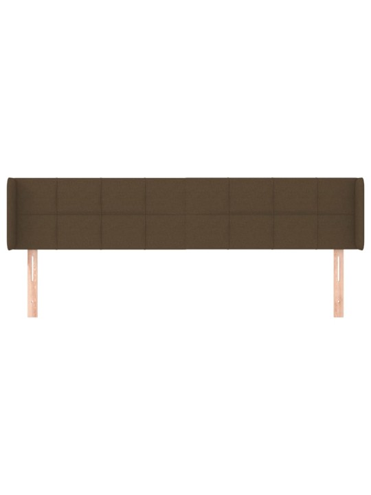 Galvgalis ar malām, 203x16x78/88 cm, tumši brūns audums