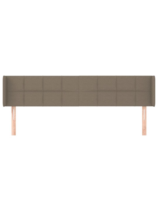 Galvgalis ar malām, 203x16x78/88 cm, pelēkbrūns audums