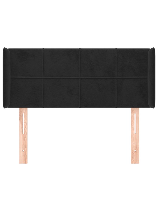 Galvgalis ar malām, melns samts, 83x16x78/88 cm