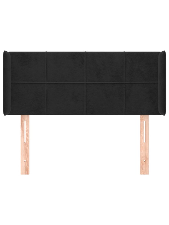 Galvgalis ar malām, melns samts, 103x16x78/88 cm