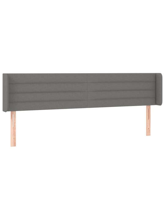 Galvgalis ar malām, 203x16x78/88 cm, tumši pelēks audums