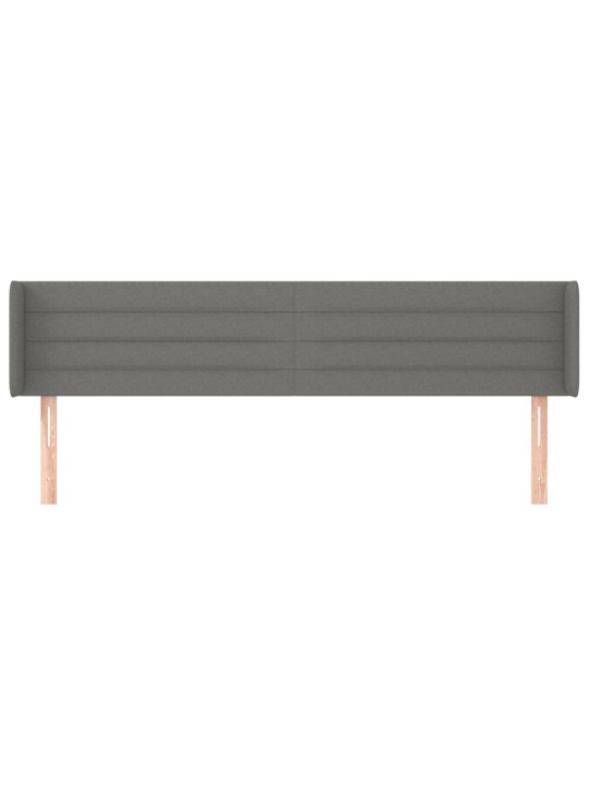 Galvgalis ar malām, 203x16x78/88 cm, tumši pelēks audums