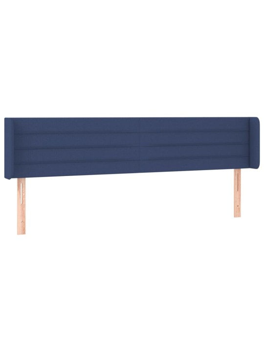 Galvgalis ar malām, 203x16x78/88 cm, zils audums