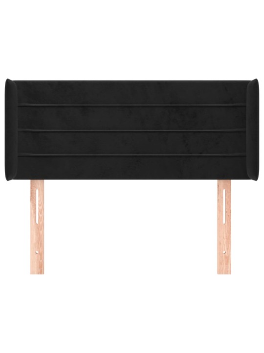 Galvgalis ar malām, melns samts, 93x16x78/88 cm