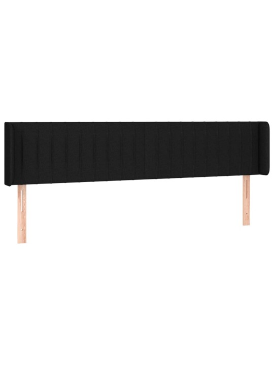 Galvgalis ar malām, 183x16x78/88 cm, melns audums