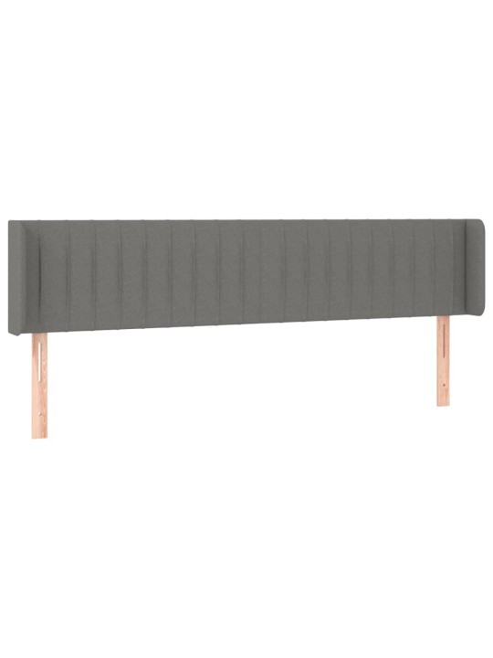 Galvgalis ar malām, 203x16x78/88 cm, tumši pelēks audums