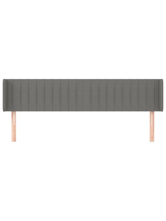 Galvgalis ar malām, 203x16x78/88 cm, tumši pelēks audums