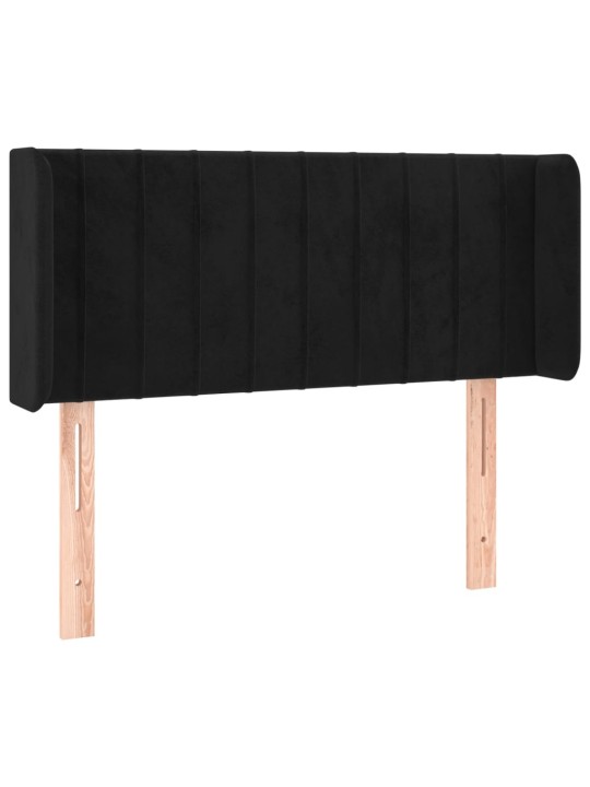 Galvgalis ar malām, melns samts, 83x16x78/88 cm