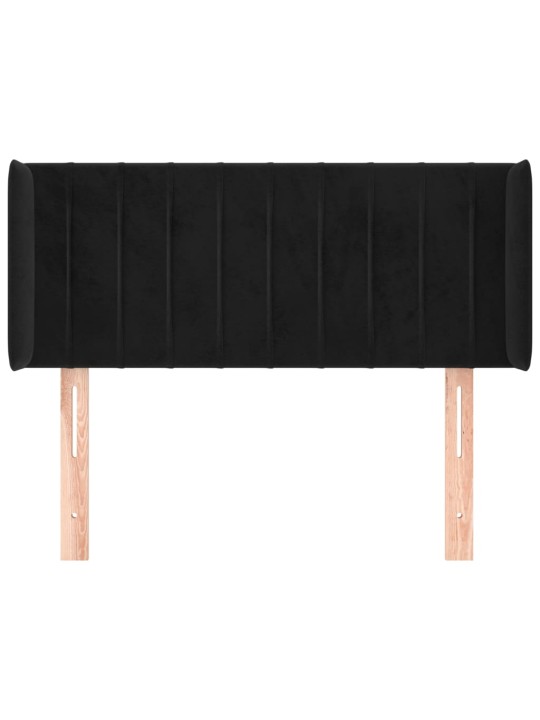 Galvgalis ar malām, melns samts, 83x16x78/88 cm