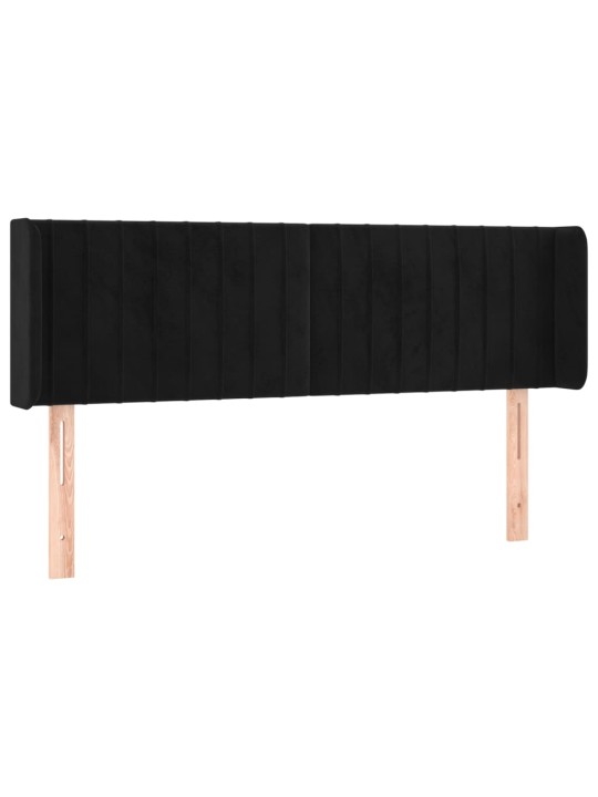 Galvgalis ar malām, melns samts, 147x16x78/88 cm