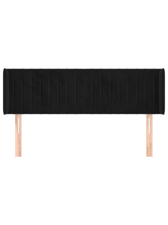 Galvgalis ar malām, melns samts, 147x16x78/88 cm