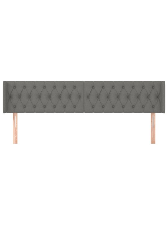Galvgalis ar malām, 203x16x78/88 cm, tumši pelēks audums