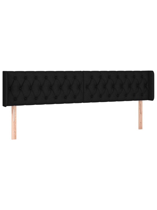 Galvgalis ar malām, 203x16x78/88 cm, melns audums