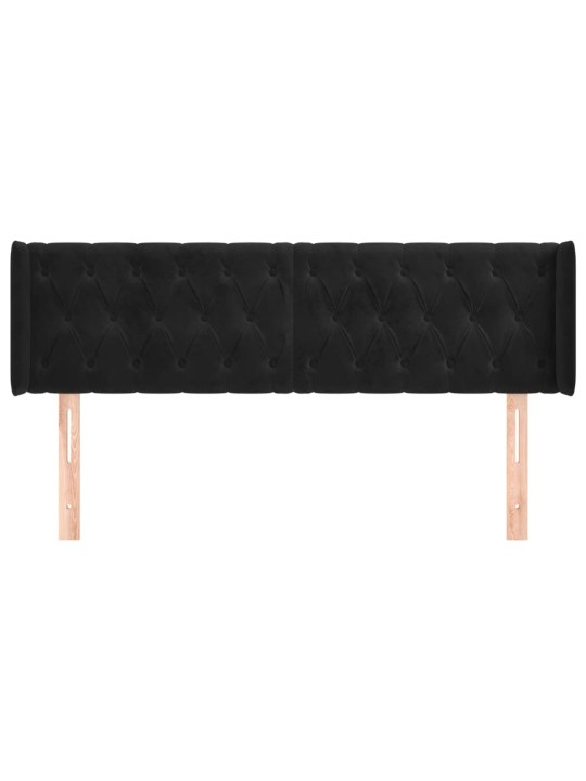 Galvgalis ar malām, melns samts, 147x16x78/88 cm