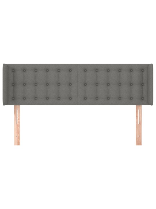 Galvgalis ar malām, 147x16x78/88 cm, tumši pelēks audums