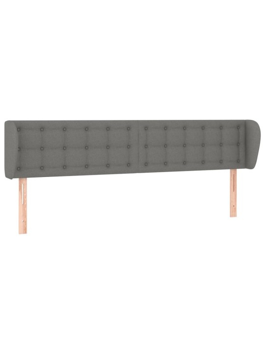 Galvgalis ar malām, 203x16x78/88 cm, tumši pelēks audums