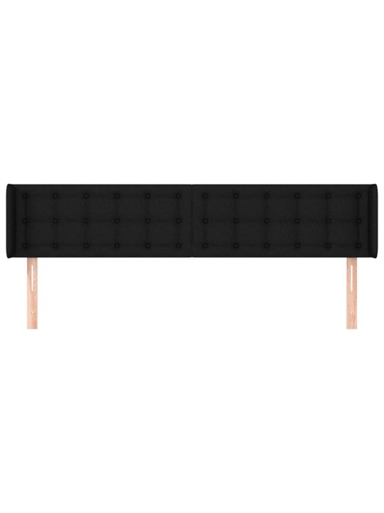 Galvgalis ar malām, 203x16x78/88 cm, melns audums