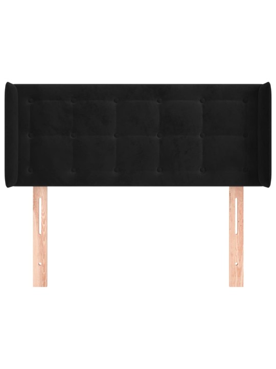 Galvgalis ar malām, melns samts, 83x16x78/88 cm