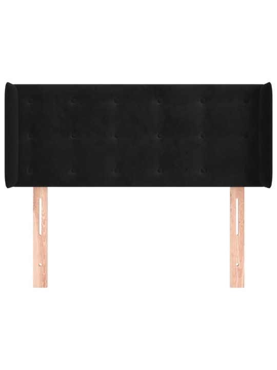 Galvgalis ar malām, melns samts, 103x16x78/88 cm