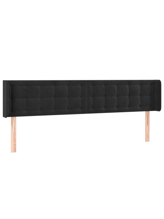 Galvgalis ar malām, melns samts, 163x16x78/88 cm