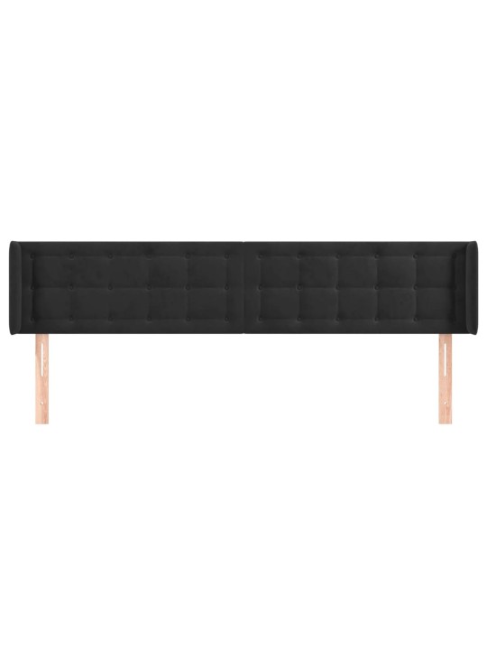 Galvgalis ar malām, melns samts, 163x16x78/88 cm