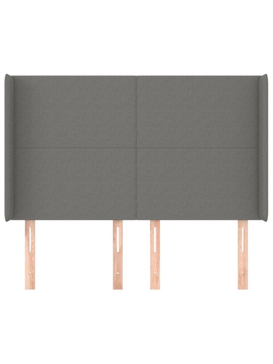 Galvgalis ar malām, 147x16x118/128 cm, tumši pelēks audums
