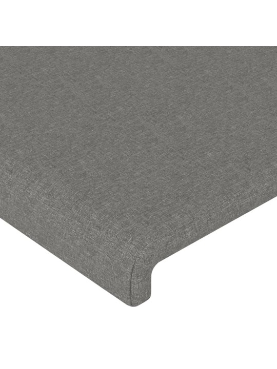 Galvgalis ar malām, 203x16x118/128 cm, tumši pelēks audums