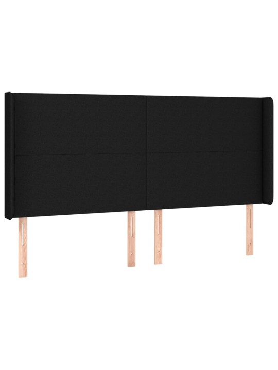 Galvgalis ar malām, 203x16x118/128 cm, melns audums