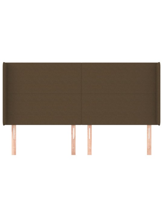 Galvgalis ar malām, 203x16x118/128 cm, tumši brūns audums