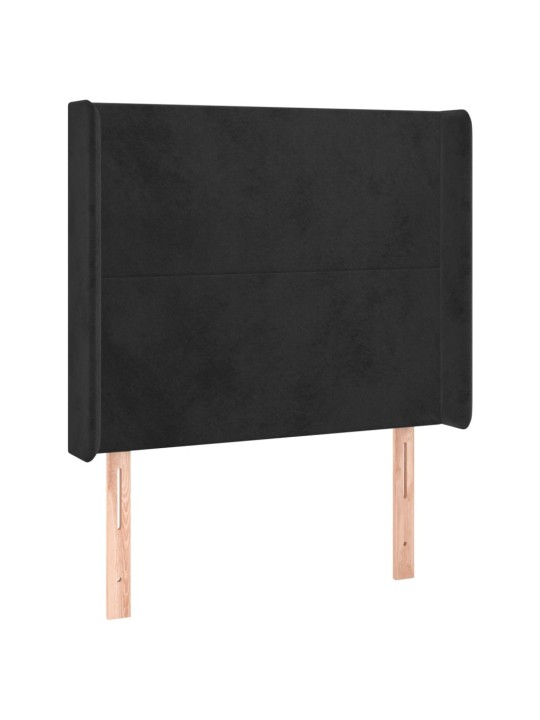 Galvgalis ar malām, melns samts, 103x16x118/128 cm