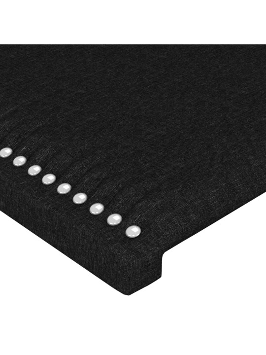 Galvgalis ar malām, 203x16x118/128 cm, melns audums