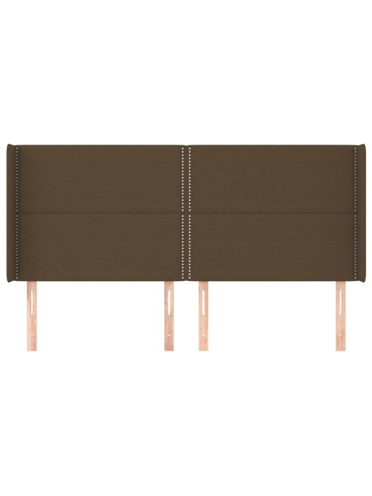 Galvgalis ar malām, 203x16x118/128 cm, tumši brūns audums