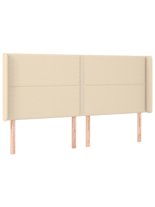 Galvgalis ar malām, 203x16x118/128 cm, krēmkrāsas audums