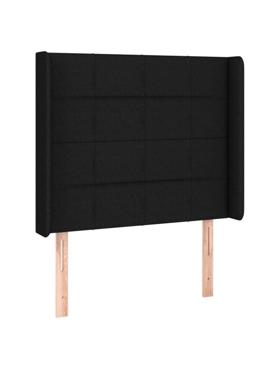 Galvgalis ar malām, 83x16x118/128 cm, melns audums