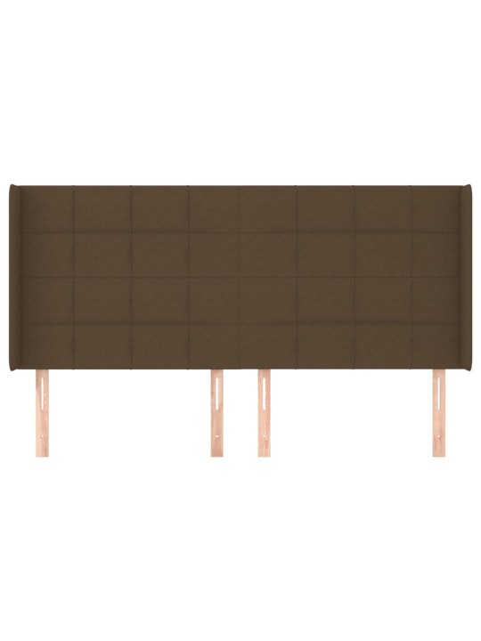 Galvgalis ar malām, 203x16x118/128 cm, tumši brūns audums