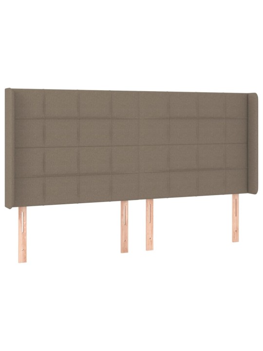 Galvgalis ar malām, 203x16x118/128 cm, pelēkbrūns audums