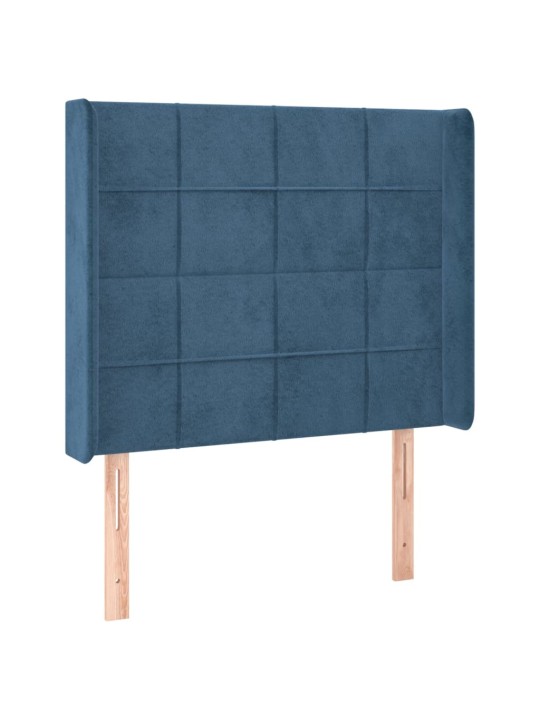 Galvgalis ar malām, tumši zils samts, 103x16x118/128 cm