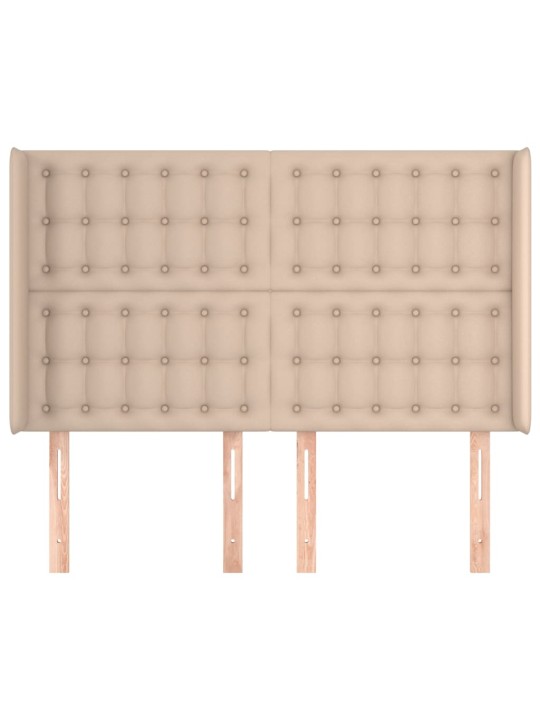 Galvgalis ar malām, 147x16x118/128 cm, kapučīno, mākslīgā āda