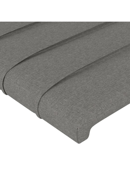 Galvgalis ar malām, 203x16x118/128 cm, tumši pelēks audums