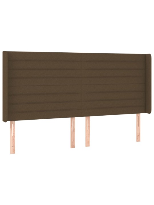 Galvgalis ar malām, 203x16x118/128 cm, tumši brūns audums