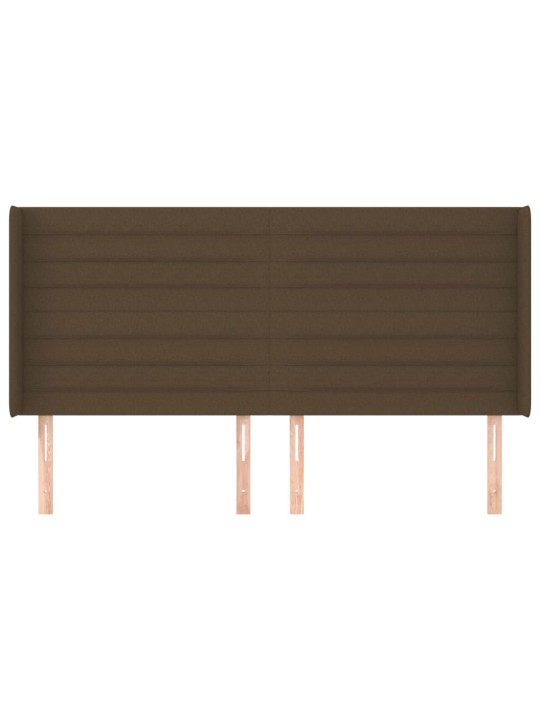 Galvgalis ar malām, 203x16x118/128 cm, tumši brūns audums