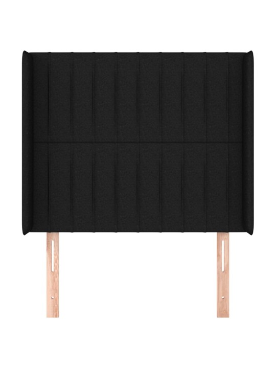 Galvgalis ar malām, 83x16x118/128 cm, melns audums