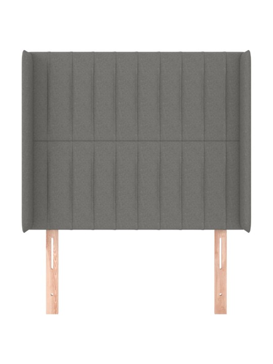 Galvgalis ar malām, 103x16x118/128 cm, tumši pelēks audums