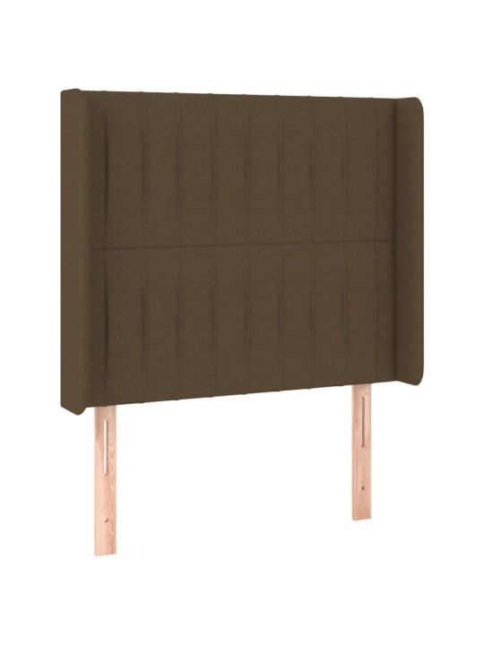 Galvgalis ar malām, 103x16x118/128 cm, tumši brūns audums
