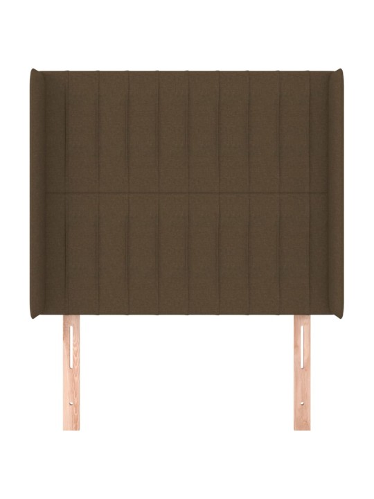 Galvgalis ar malām, 103x16x118/128 cm, tumši brūns audums