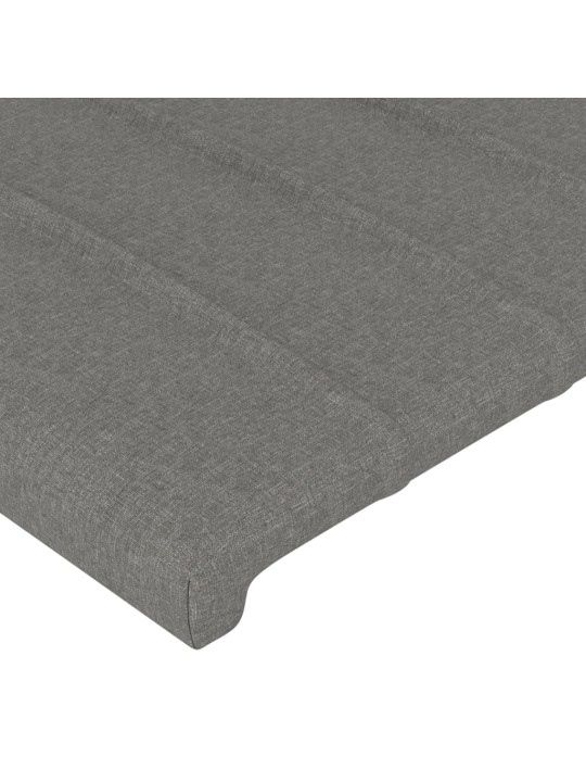 Galvgalis ar malām, 203x16x118/128 cm, tumši pelēks audums