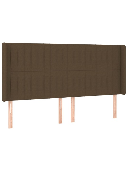 Galvgalis ar malām, 203x16x118/128 cm, tumši brūns audums