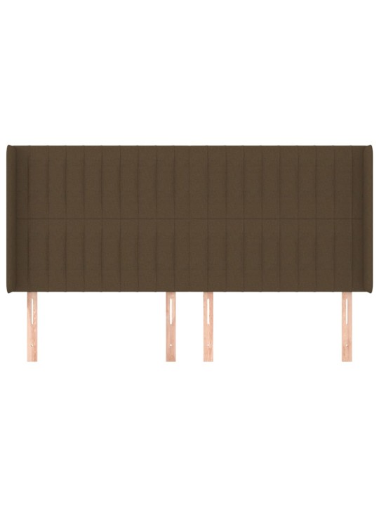 Galvgalis ar malām, 203x16x118/128 cm, tumši brūns audums